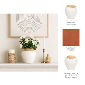FALLONWIND WHITE VASE 10 (IN) 10