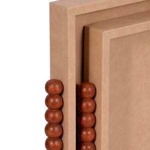 MUNDBY SET OF 2 IVORY TRAY 2 (IN) 7