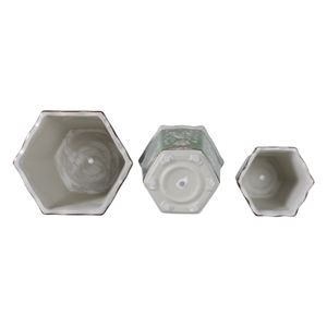LUTHERSIDE SET OF 3 GREEN PLANTER 9 (IN) 8