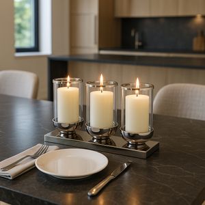 CALEBURN SILVER CANDLE HOLDER 9 (IN) 12