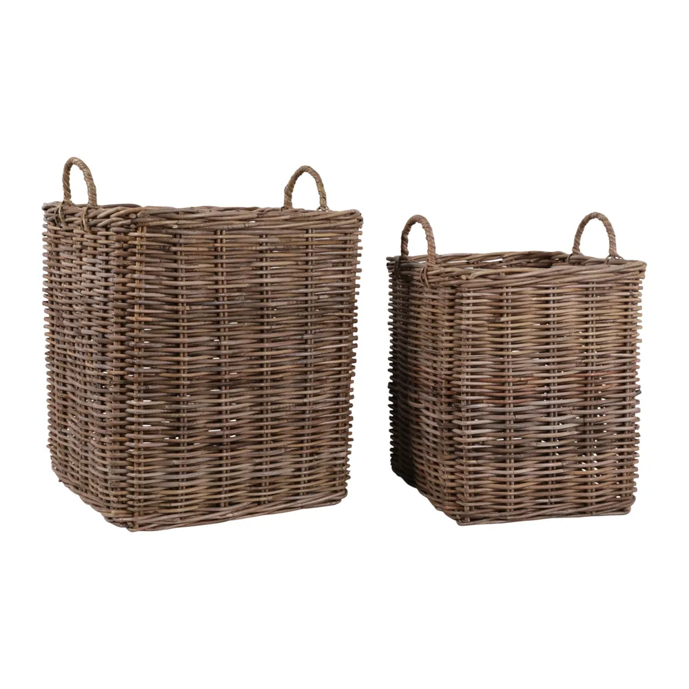 FULTONBROOK SET OF 2 BROWN STORAGE 23 (IN)