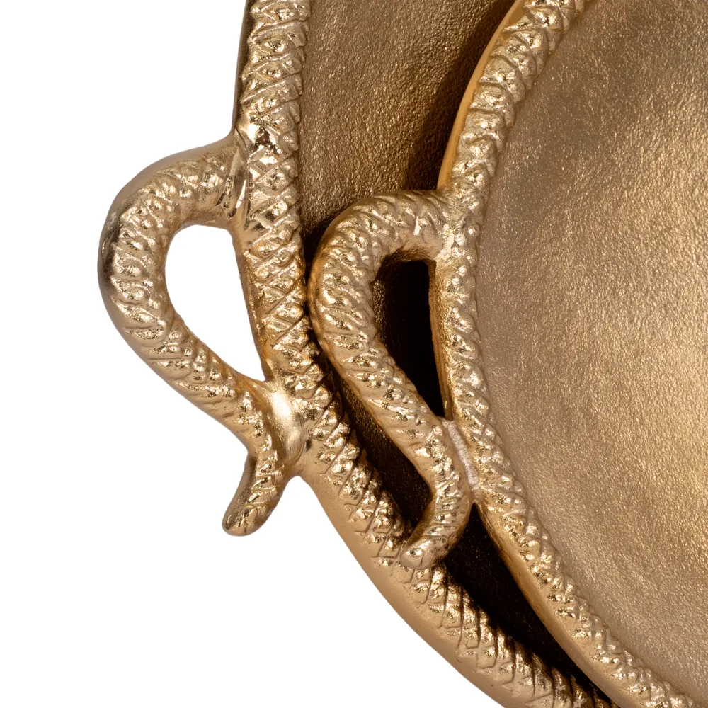 GLENNMILL SET OF 2 GOLD TRAY 2 (IN)
