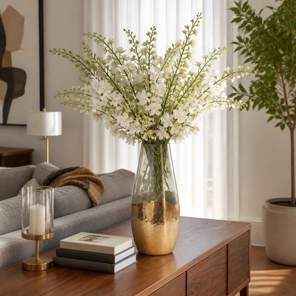 REEDMORE CLEAR GLASS VASE 15 (IN)