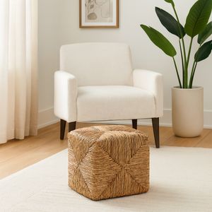 ERINWELL BROWN OTTOMAN 18 (IN) 2