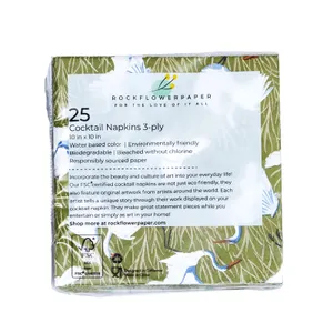 Egret & Reed Paper Cocktail Napkins (Pack of 25) 5