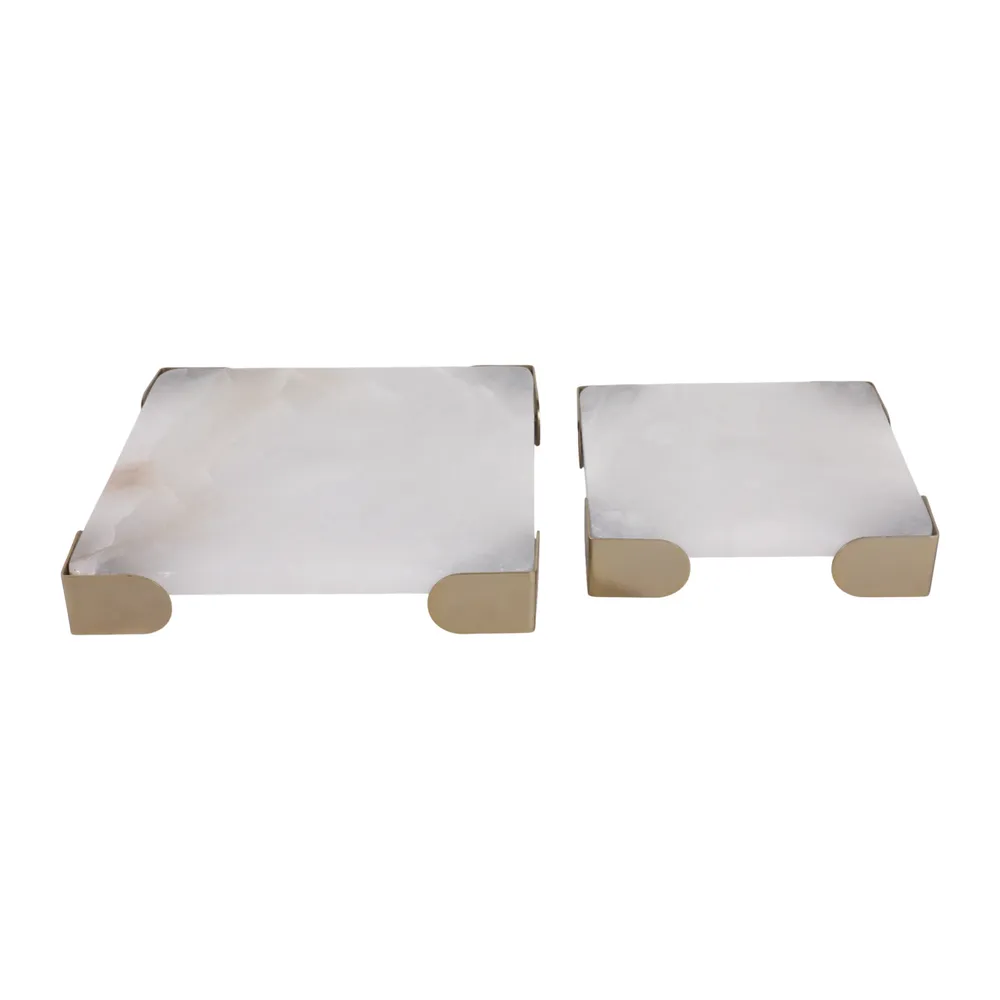 JANEVIEW SET OF 2 WHITE TRAY 2 (IN)