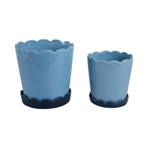 PALMERMORE SET OF 2 BLUE PLANTER 8 (IN) 5