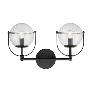 Langford 17'' Wide 2-Light Vanity Light - Matte Black 3