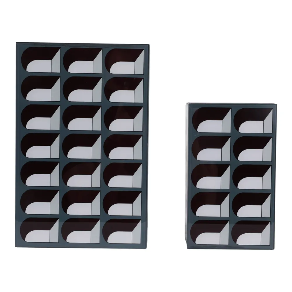 GROVERRIDGE SET OF 2 BLACK BOXES 4 (IN)