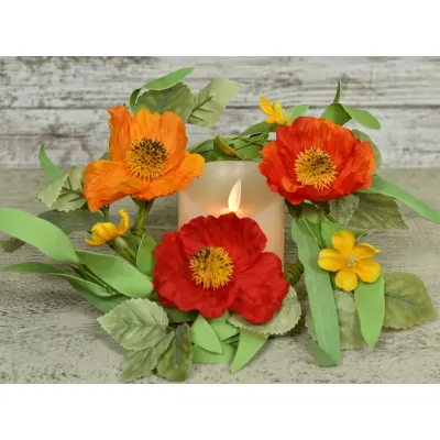 Poppy Garden 4.5in Candle Ring