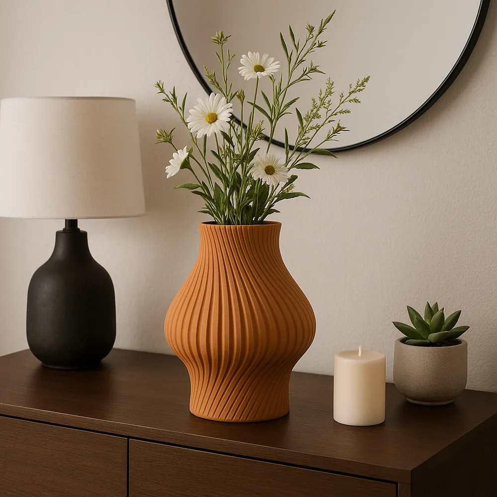 DILLONVALE BROWN VASE 15 (IN)