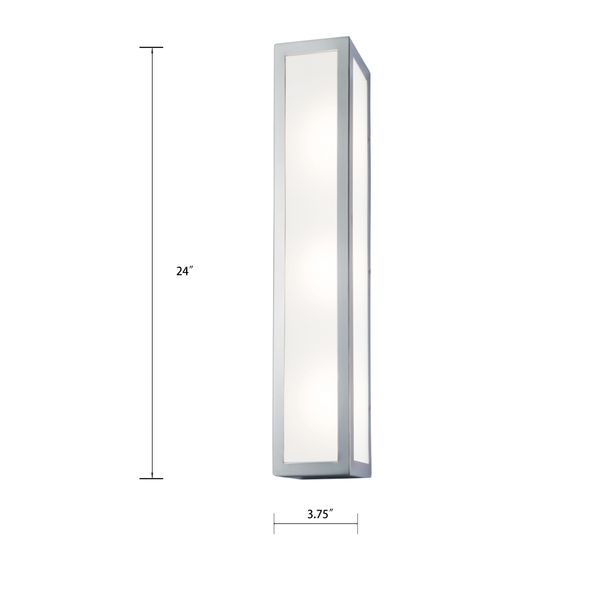 Kaset 24'' High Integrated LED Sconce - Brushed Nickel