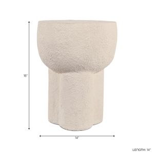 CASPERDALE WHITE GARDEN STOOL 18 (IN) 10