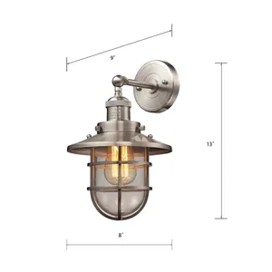 Seaport 13'' High 1-Light Sconce - Satin Nickel 2