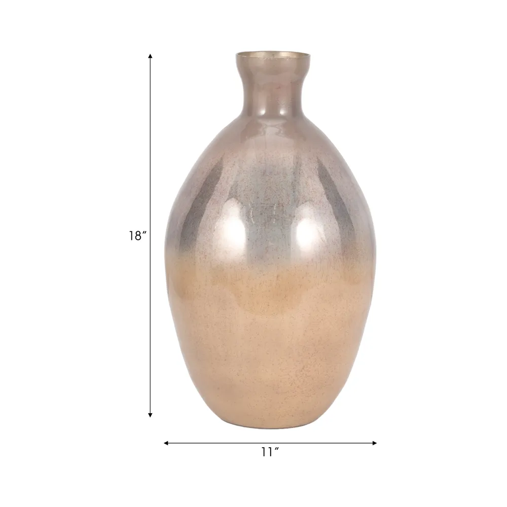 ELMONTDALE GOLD GLASS VASE 18 (IN)
