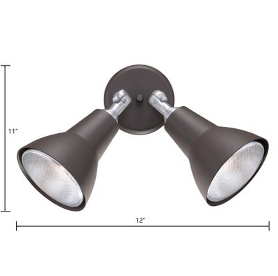 Daley 11'' High 2-Light Outdoor Sconce - Black