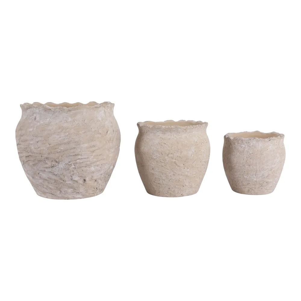 CORWINWORTH SET OF 3 BROWN PLANTER 8 (IN)