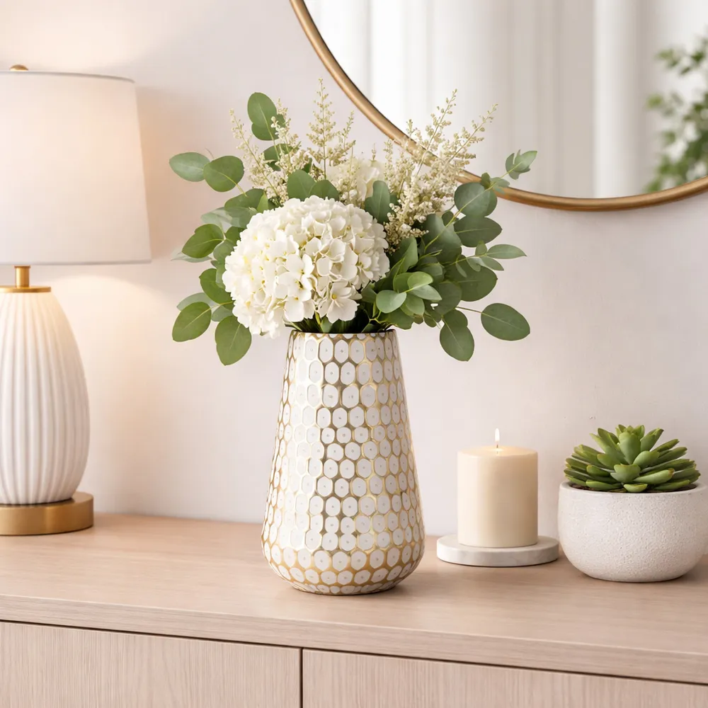 BARNETWICK GOLD VASE 12 (IN)