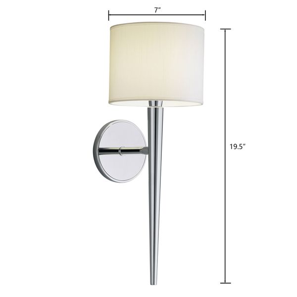 Angelica 19.5'' High 1-Light Sconce - Polished Nickel
