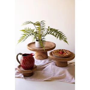 Set of 3 Wooden Display Stands 6