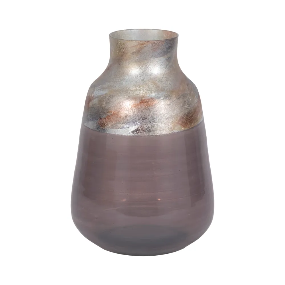 ORIONPARK GRAY GLASS VASE 12 (IN)
