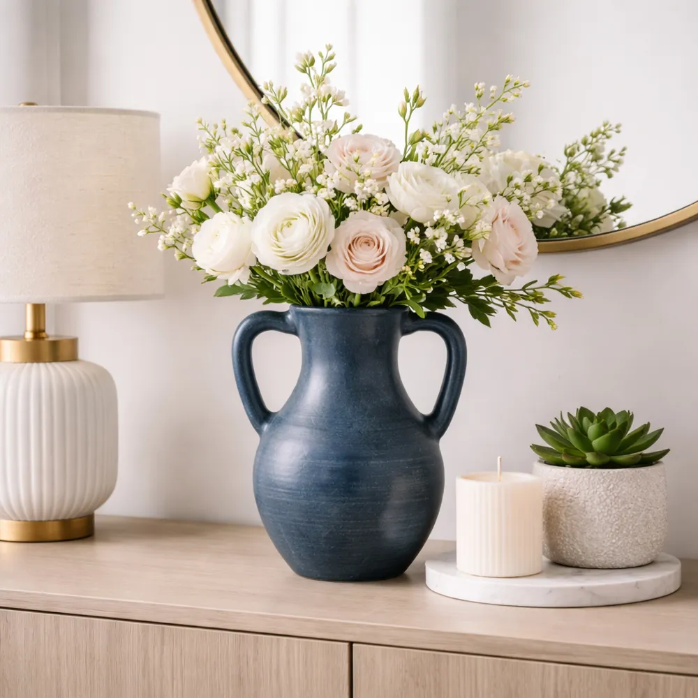 SHERMANCLIFF BLUE VASE 12 (IN)