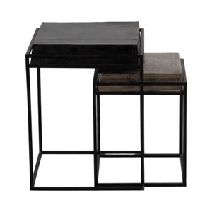 BARNETWIND SET OF 2 BLACK TABLE 23 (IN) 6