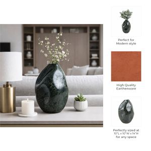 BRAMHAM BLACK VASE 14 (IN) 11