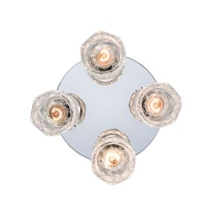 Forma de Crystal 13.75'' Wide 4-Light Semi Flush Mount - Polished Chrome 4