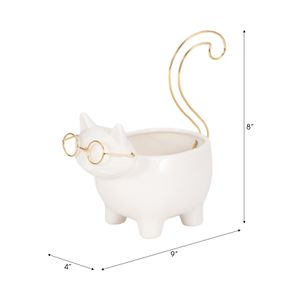 CARLINOAK WHITE TRINKET DISH 8 (IN) 10