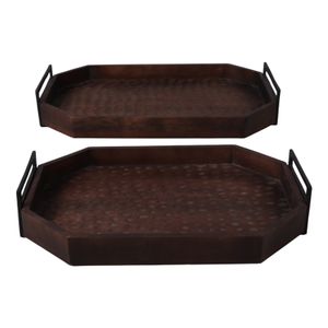 ERINOAK SET OF 2 BROWN TRAY 5 (IN) 4