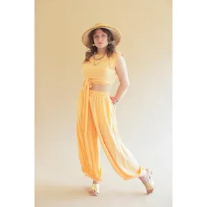 Challis Drawstring Balloon Pant / Cumin 6