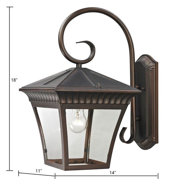 Ridgewood 18'' High 1-Light Outdoor Sconce - Hazelnut Bronze