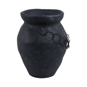 TILTONBEACH BLACK VASE 12 (IN) 4