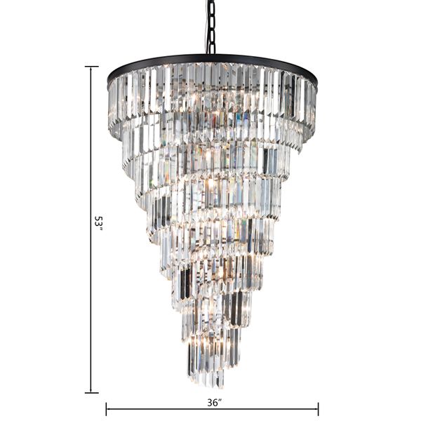 Palacial 36'' Wide 15-Light Chandelier - Oil Rubbed Bronze