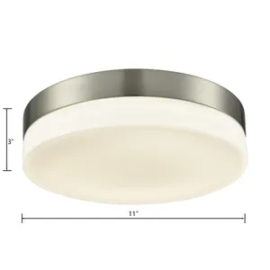 Holmby 11'' Wide 1-Light Flush Mount - Satin Nickel 2