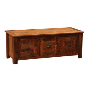 Barnwood Enclosed Coffee Table - Three Drawer