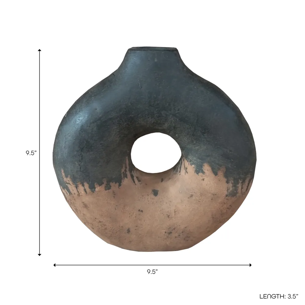 HANKPORT BLACK VASE 10 (IN)