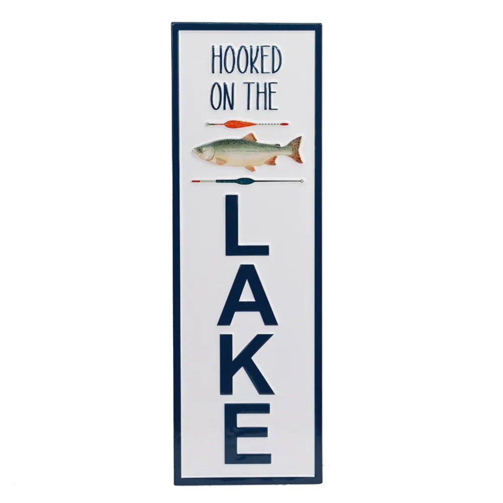 23" HOOKED ON THE LAKE SIGN
