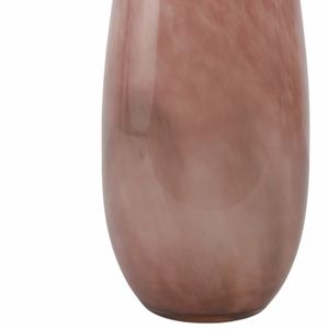 CLYDE PINK GLASS VASE 13 (IN) 6