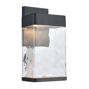 Cornice 13.5'' High Integrated LED Outdoor Sconce - Charcoal Black 1