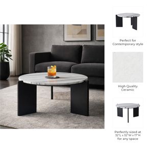AXELVIEW BLACK COFFEE TABLE 17 (IN) 10