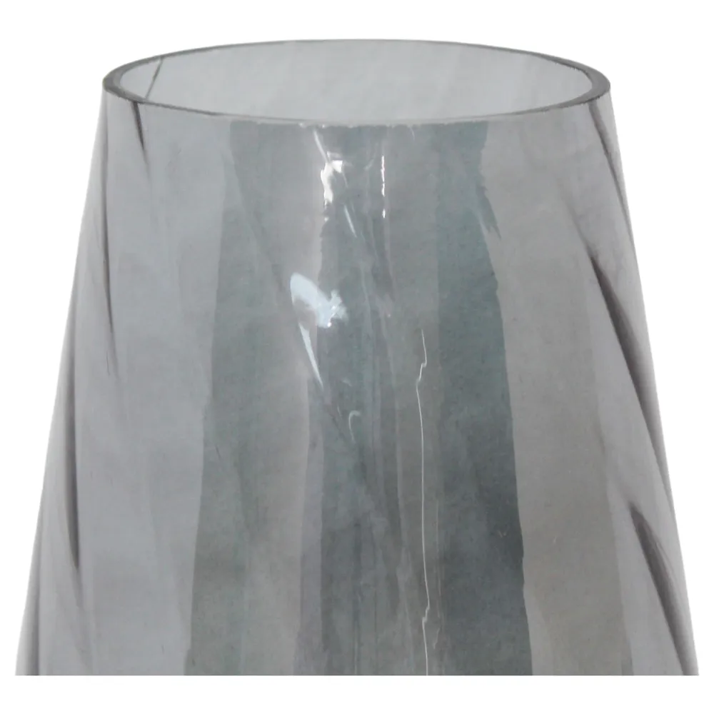 LINDENRUN GRAY GLASS VASE 21 (IN)