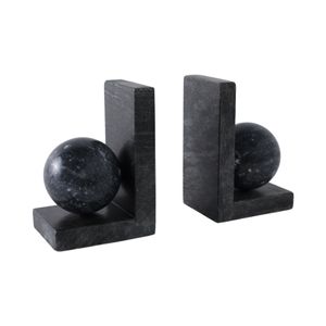 HELTONPORT SET OF 2 BLACK BOOKENDS 6 (IN) 4
