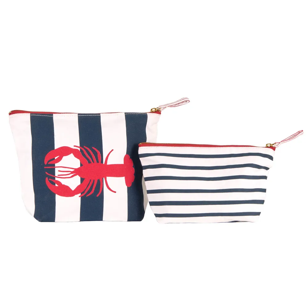 Lobster Club Essential Canvas Pouch Set of 2