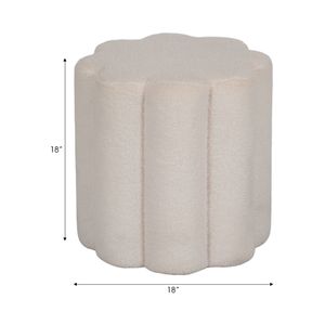 DIGBYRUN WHITE OTTOMAN 18 (IN) 8