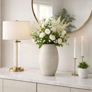 FINLEYTON GRAY GLASS VASE 13 (IN) 12