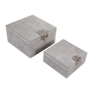 CANNONMOOR SET OF 2 SILVER BOXES 5 (IN) 4