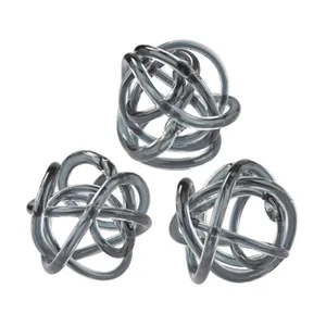 Glass Knot - Set of 3 Gray 1