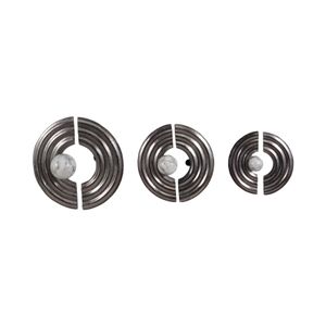 GASTONVIEW SET OF 3 SILVER METAL WALL 4 (IN) 1